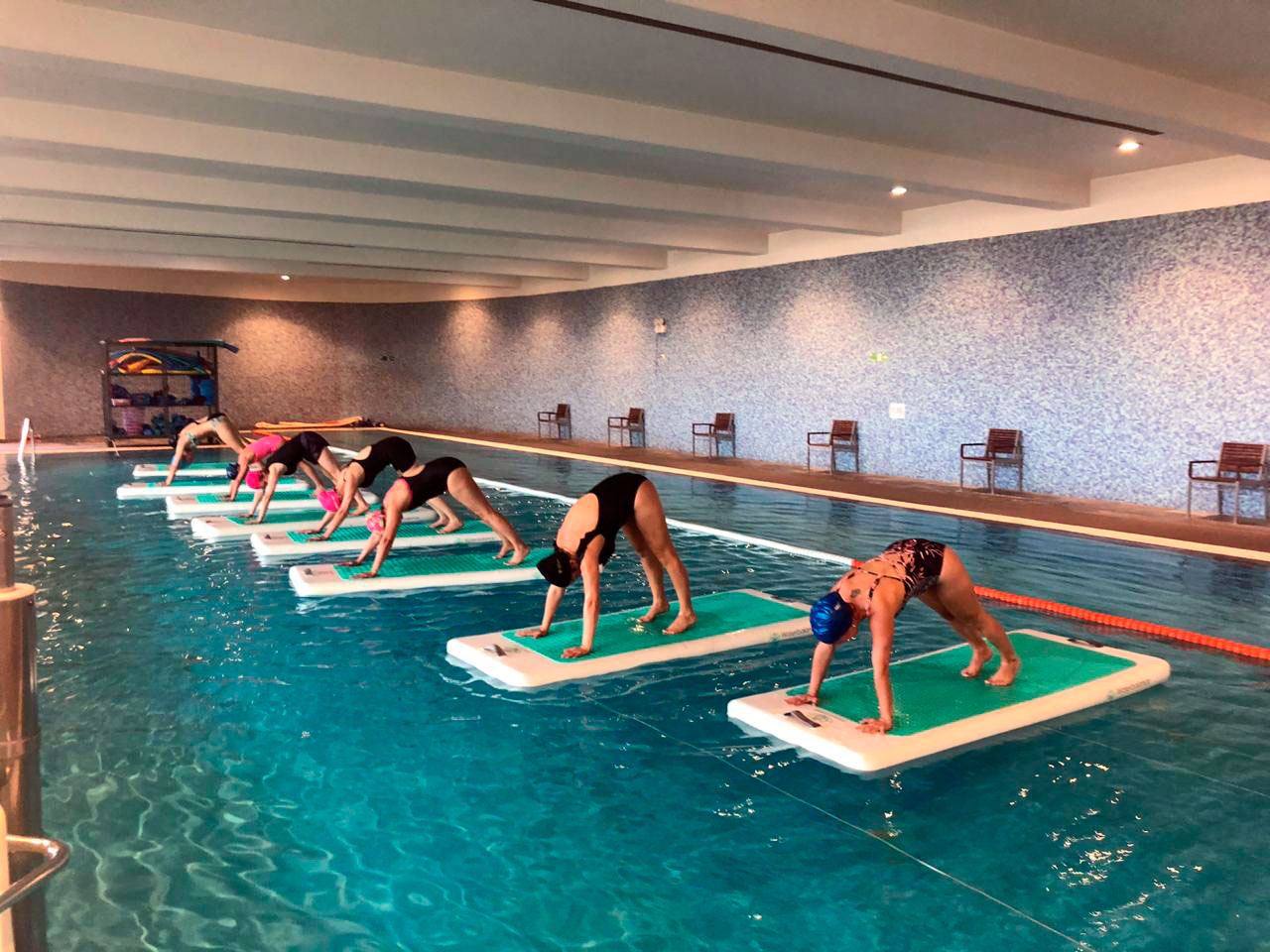 Lo probamos el exigente rigor del entrenamiento en Aqua Fit Mat