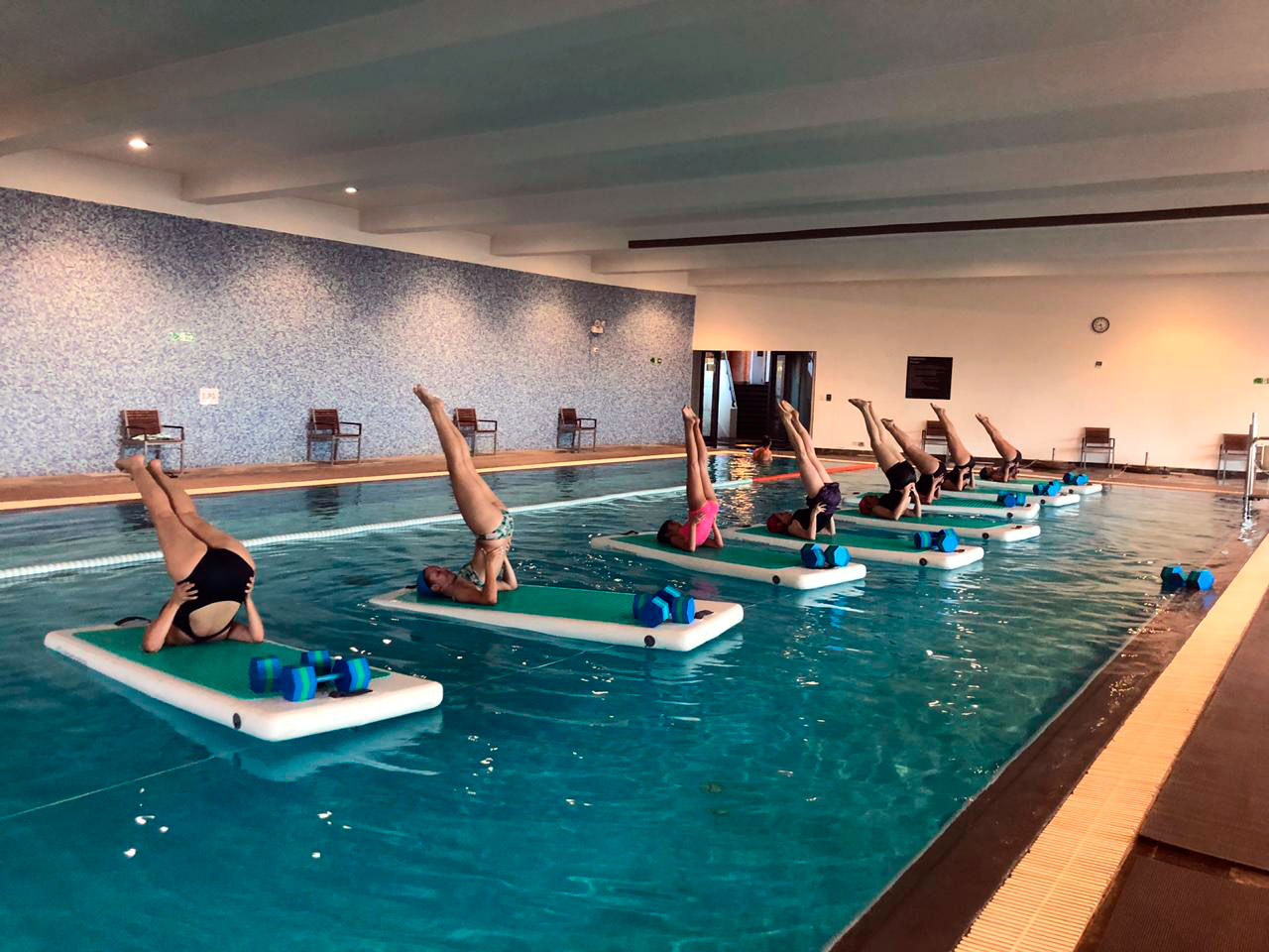 Lo probamos el exigente rigor del entrenamiento en Aqua Fit Mat